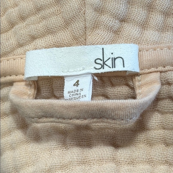 Skin Worldwide Cotton Long-Sleeve Robe in Ballet Pink Size 4 (Women's XL) - Picture 2 of 11